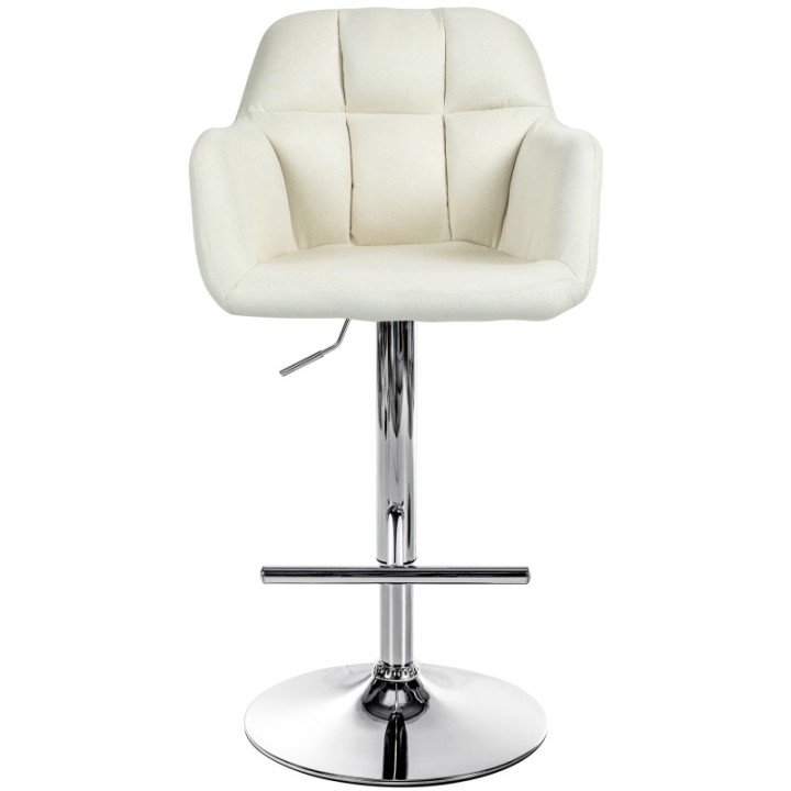 Barhocker Natoma Stoff chrom