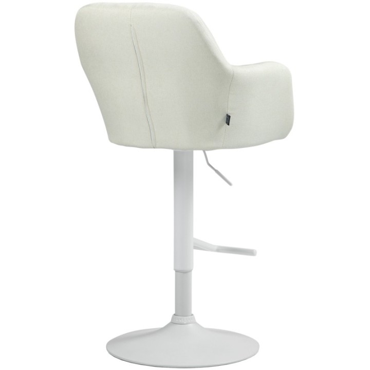 Barhocker Natoma Stoff weiß