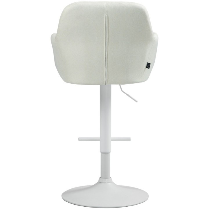 Barhocker Natoma Stoff weiß