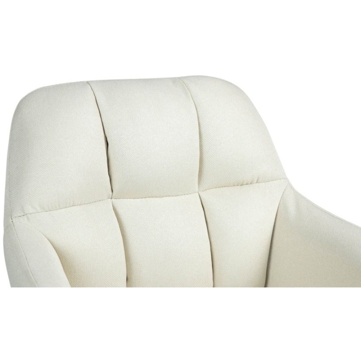 Barhocker Natoma Stoff weiß