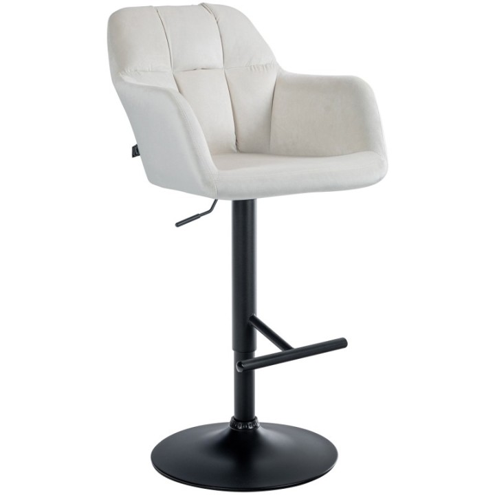 Barhocker Natoma Samt schwarz