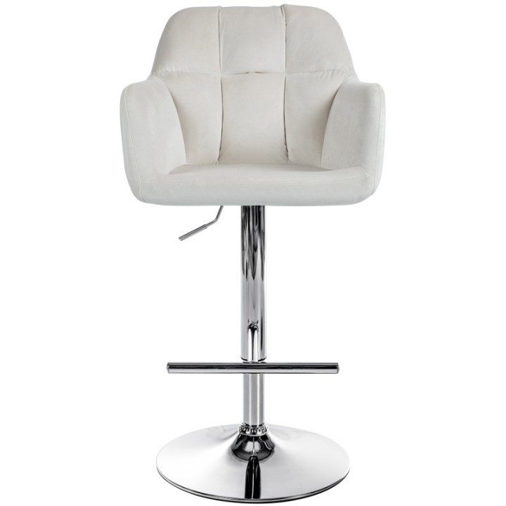 Barhocker Natoma Samt chrom