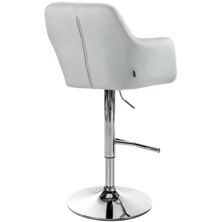 Barhocker Natoma Samt chrom