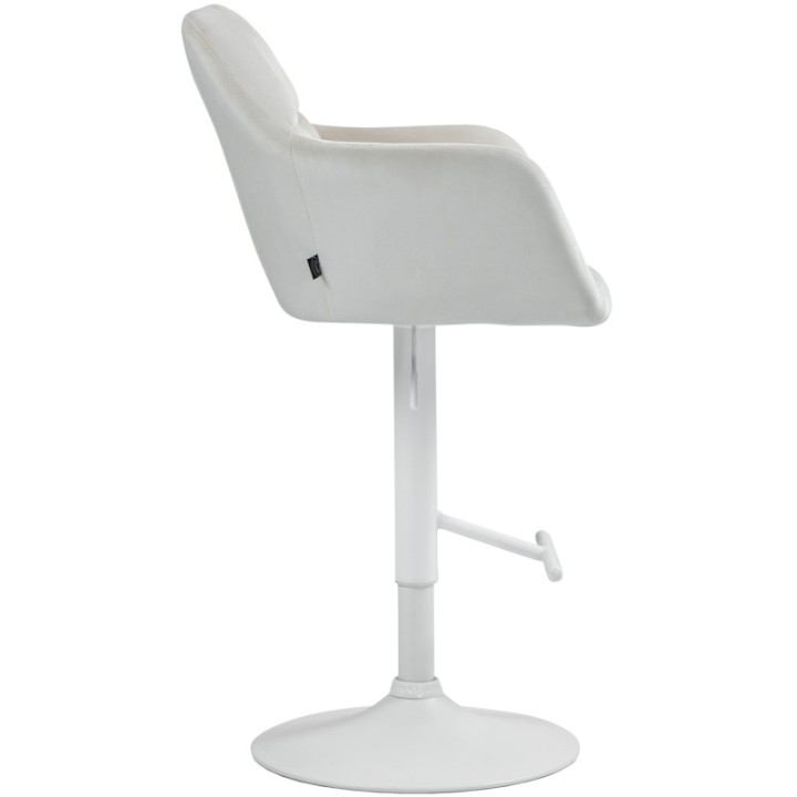 Barhocker Natoma Samt weiß