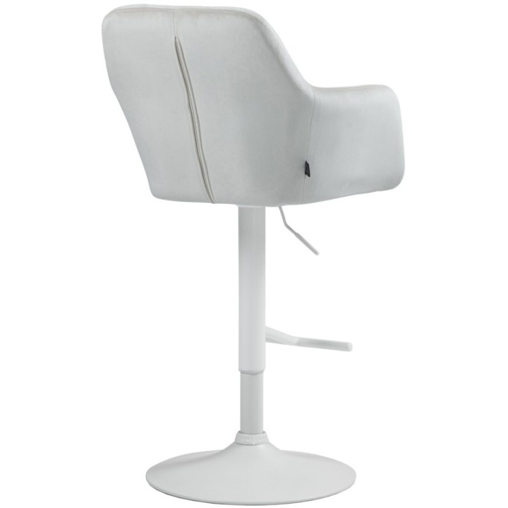 Barhocker Natoma Samt weiß