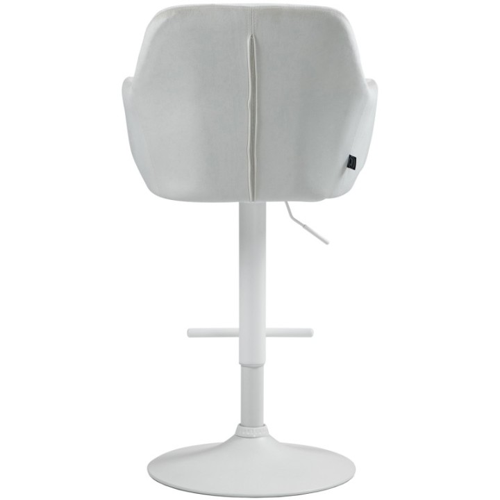 Barhocker Natoma Samt weiß