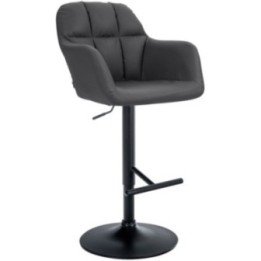 Barhocker Natoma Kunstleder schwarz