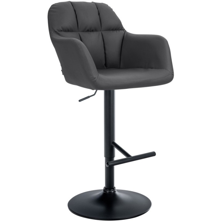 Barhocker Natoma Kunstleder schwarz