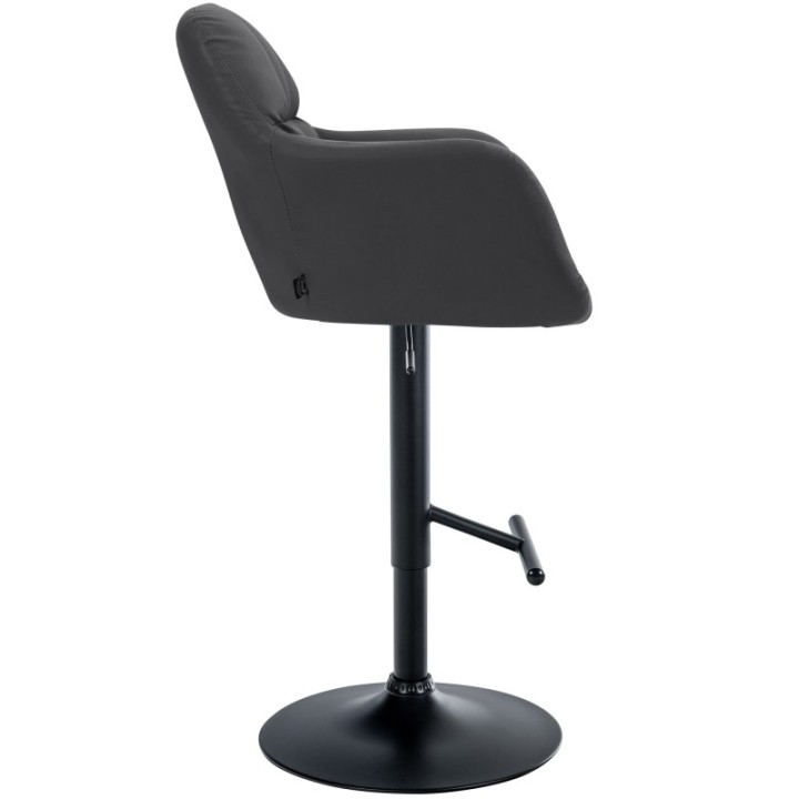 Barhocker Natoma Kunstleder schwarz