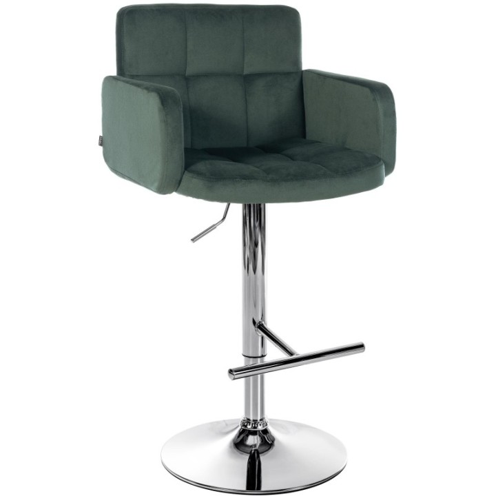 Barhocker Los Angeles Samt chrom