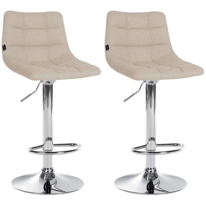 2er Set Barhocker Jerry Stoff chrom