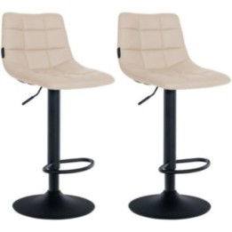 2er Set Barhocker Jerry Kunstleder schwarz