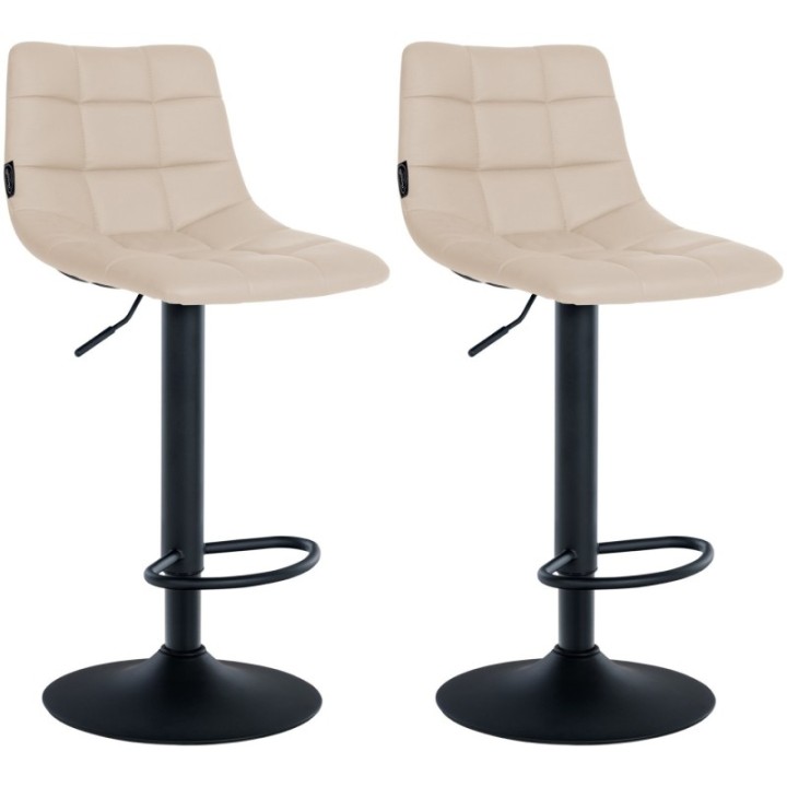 2er Set Barhocker Jerry Kunstleder schwarz