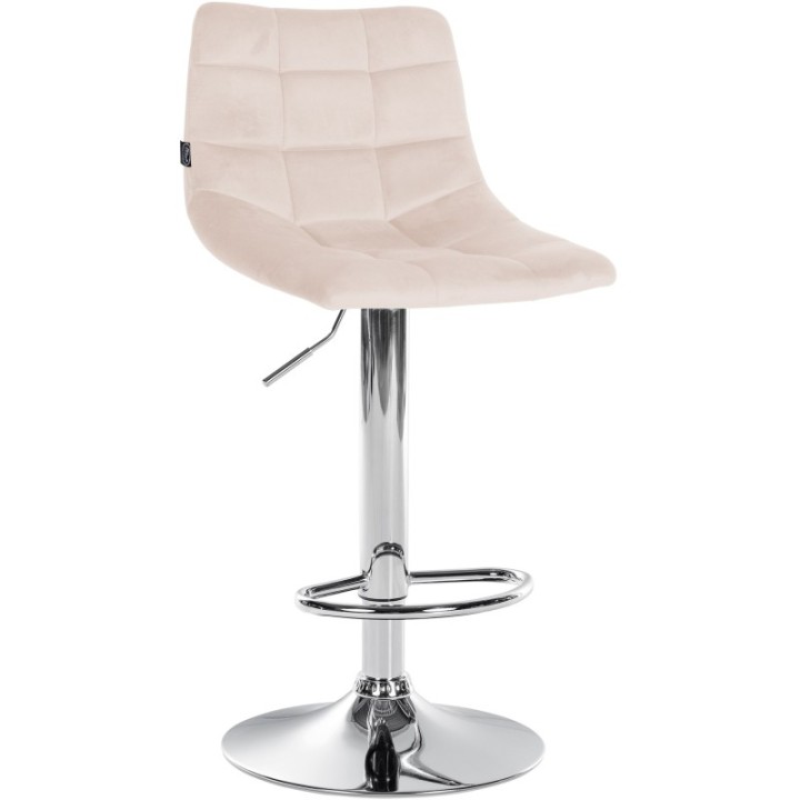 2er Set Barhocker Jerry Samt chrom