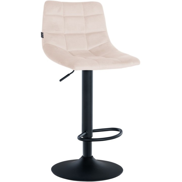 2er Set Barhocker Jerry Samt schwarz