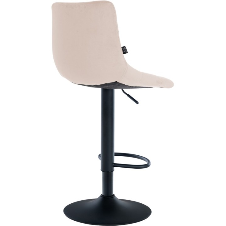 2er Set Barhocker Jerry Samt schwarz