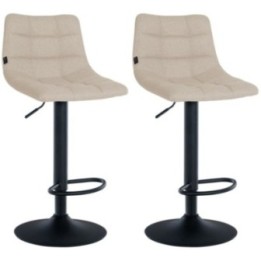 2er Set Barhocker Jerry Stoff schwarz