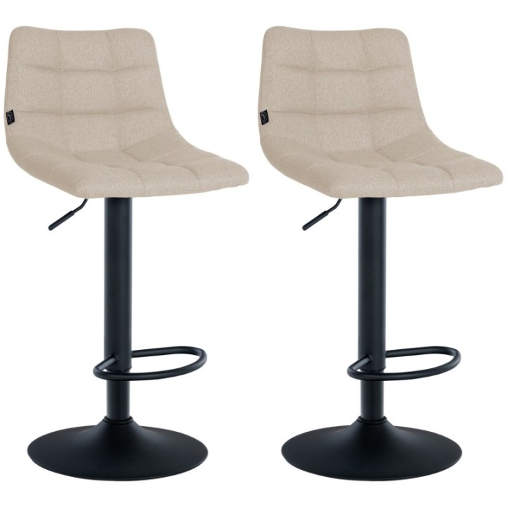 2er Set Barhocker Jerry Stoff schwarz