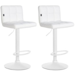 2er Set Barhocker Feni Kunstleder weiß