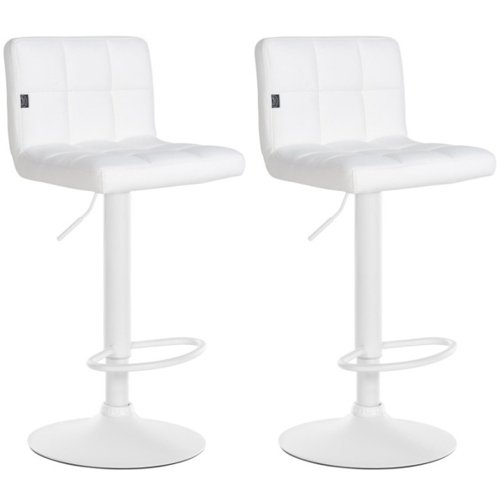 2er Set Barhocker Feni Kunstleder weiß