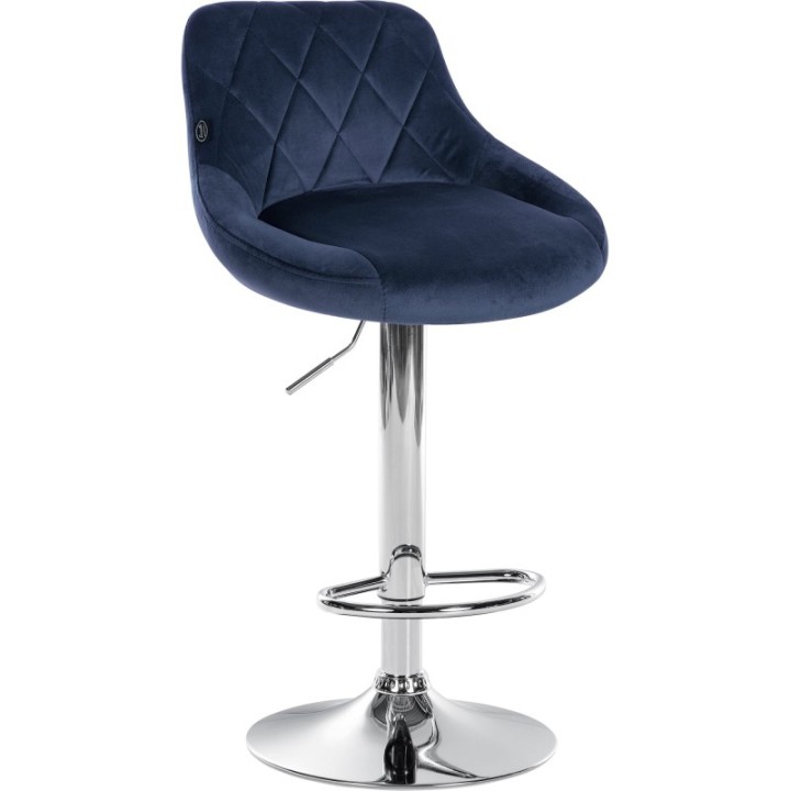 2er Set Barhocker Lazio Samt chrom
