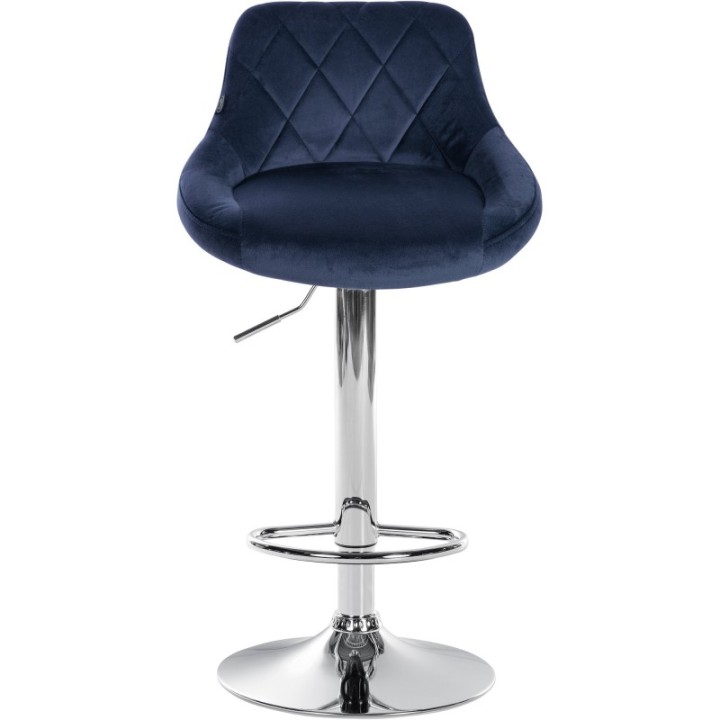 2er Set Barhocker Lazio Samt chrom
