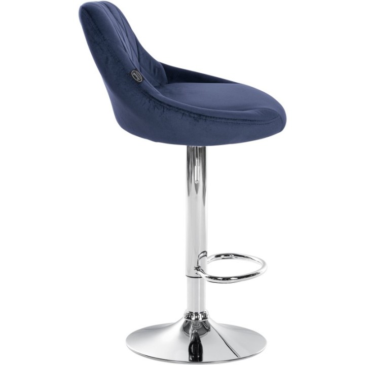 2er Set Barhocker Lazio Samt chrom