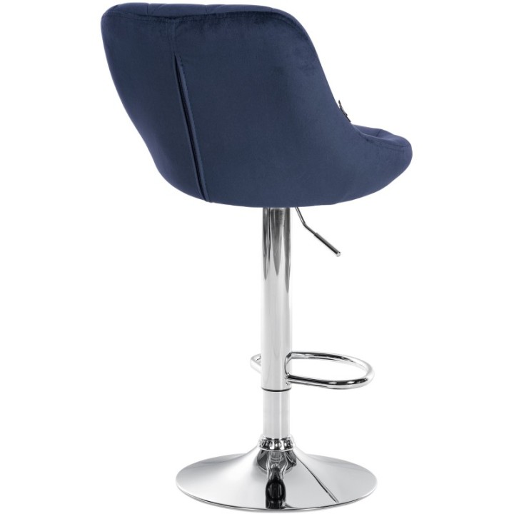 2er Set Barhocker Lazio Samt chrom