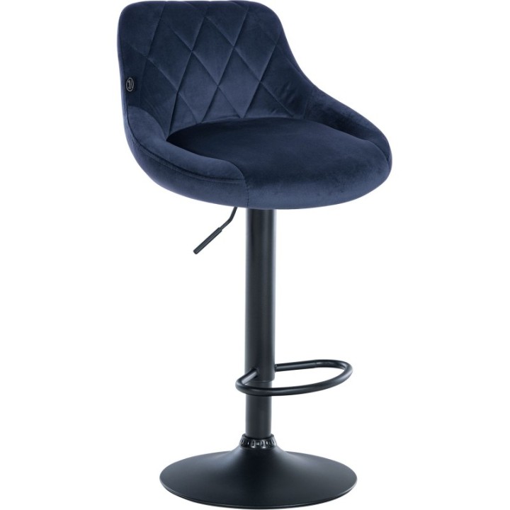 2er Set Barhocker Lazio Samt schwarz