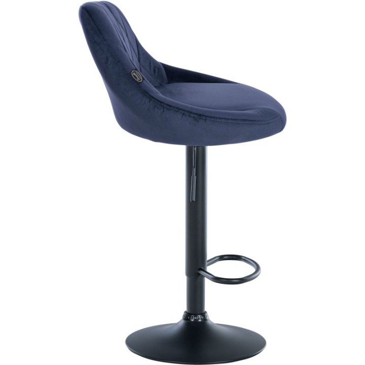 2er Set Barhocker Lazio Samt schwarz
