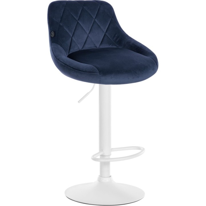 2er Set Barhocker Lazio Samt weiß
