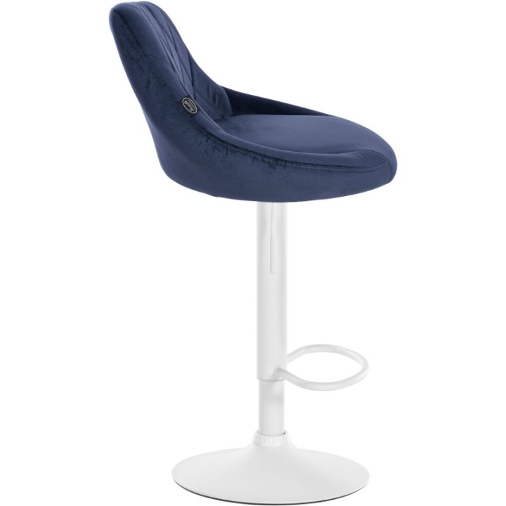 2er Set Barhocker Lazio Samt weiß