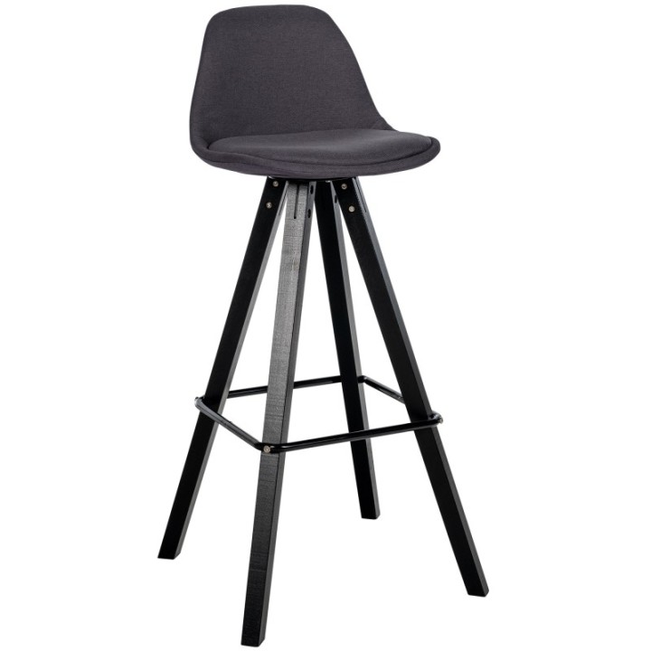 Barhocker Corbin Stoff Square schwarz