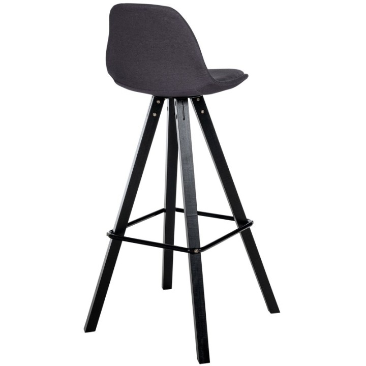 Barhocker Corbin Stoff Square schwarz