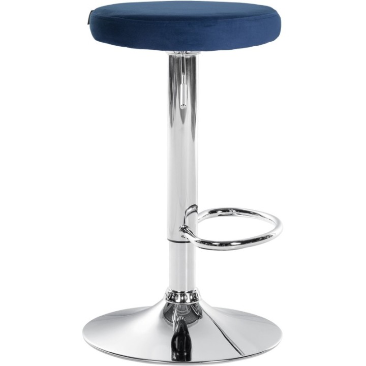 2er Set Barhocker Ponte Samt chrom
