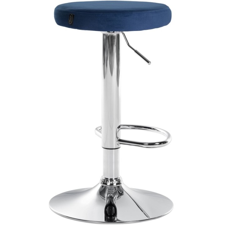 2er Set Barhocker Ponte Samt chrom