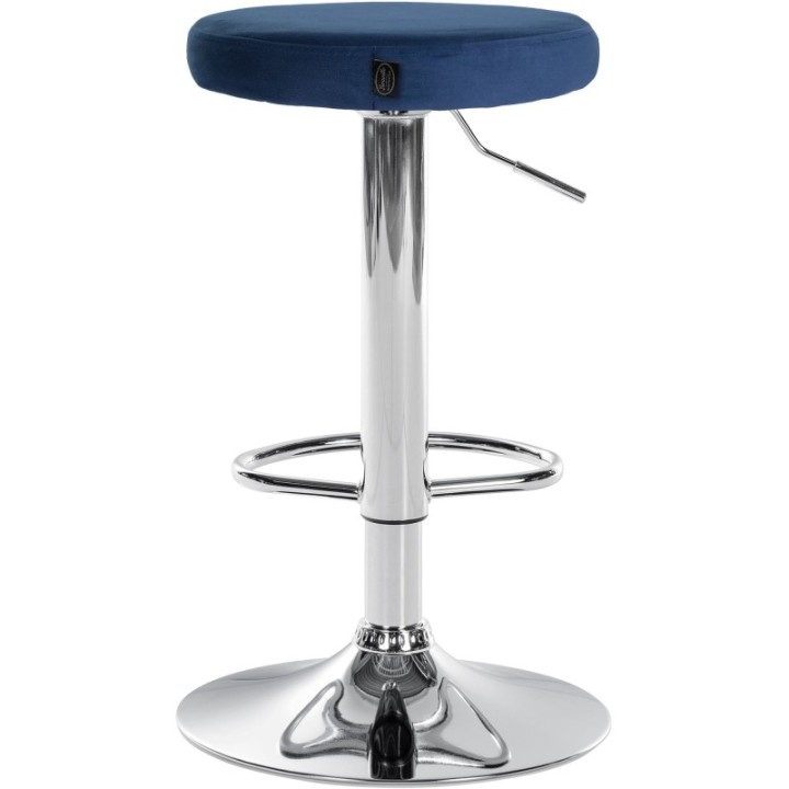 2er Set Barhocker Ponte Samt chrom