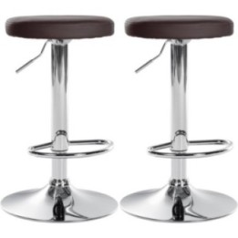 2er Set Barhocker Ponte Kunstleder chrom
