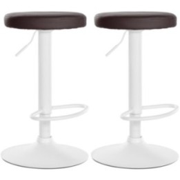 2er Set Barhocker Ponte Kunstleder weiß