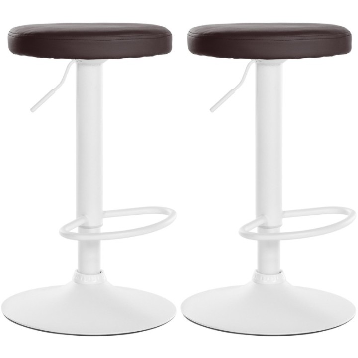 2er Set Barhocker Ponte Kunstleder weiß