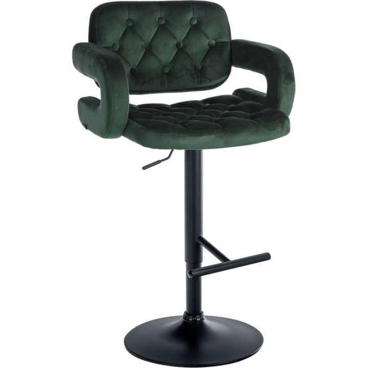 Barhocker Dublin Samt schwarz