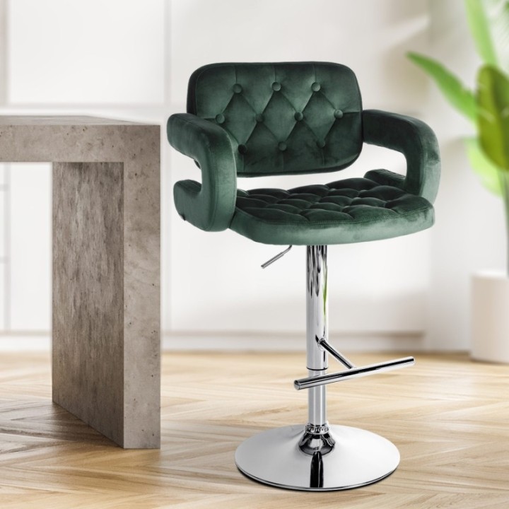 Barhocker Dublin Samt schwarz