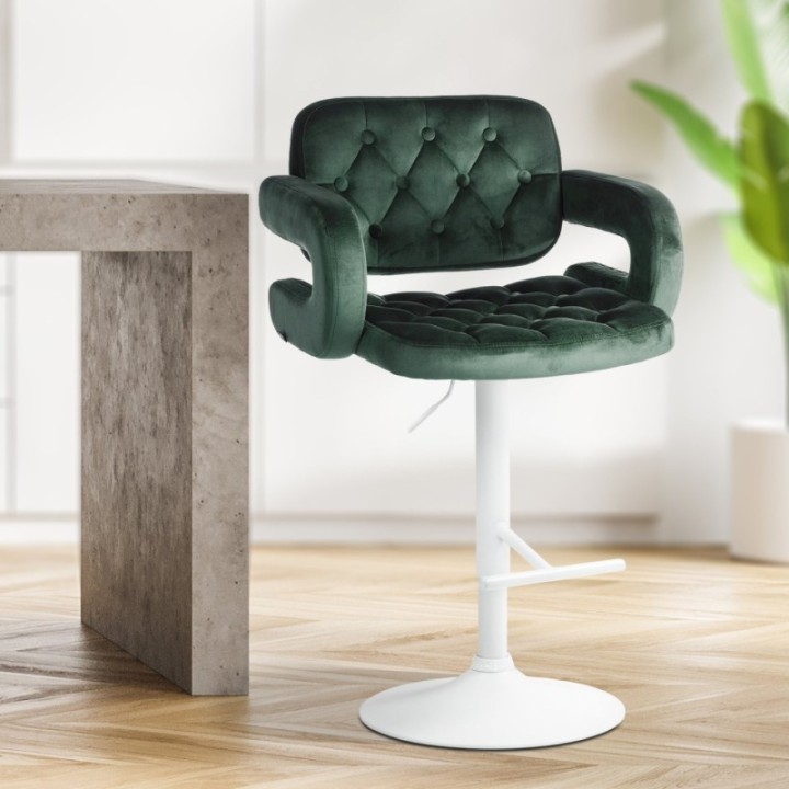 Barhocker Dublin Samt weiß