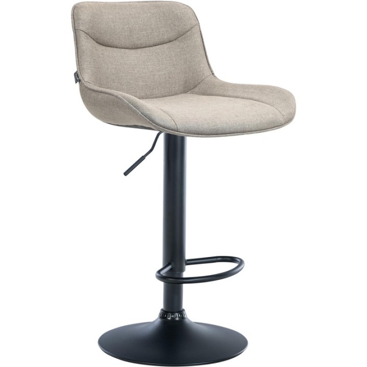 Barhocker Vonore Stoff schwarz