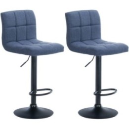 2er Set Barhocker Calma Stoff schwarz
