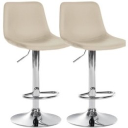 2er Set Barhocker Divo Kunstleder chrom