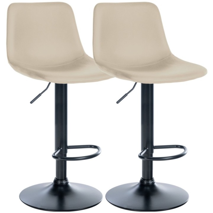 2er Set Barhocker Divo Kunstleder schwarz