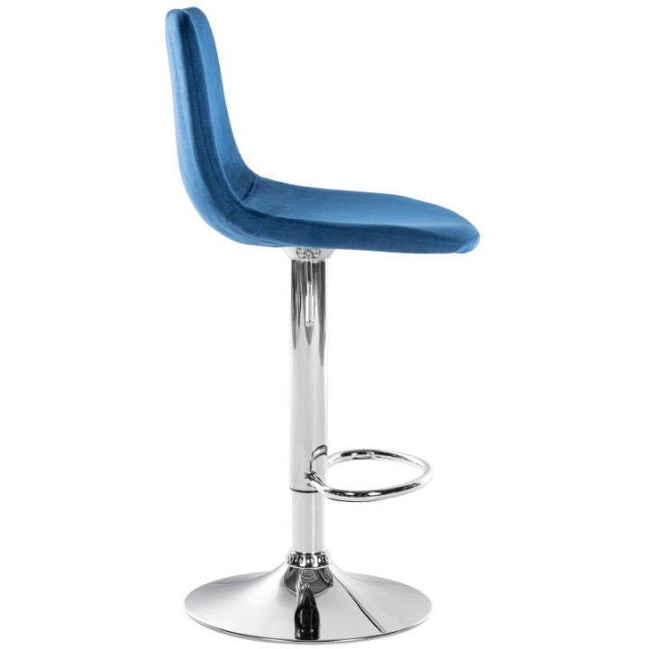 2er Set Barhocker Divo Samt Chrom