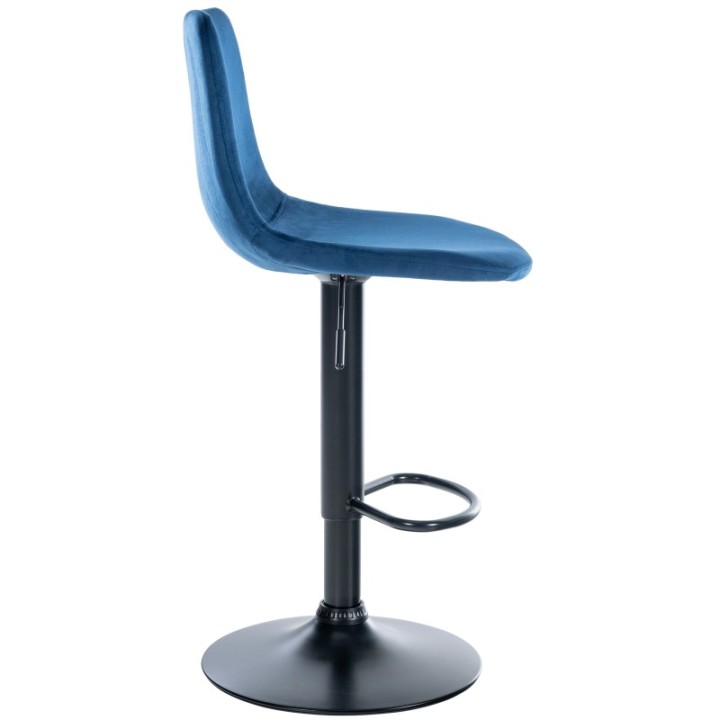 2er Set Barhocker Divo Samt Schwarz