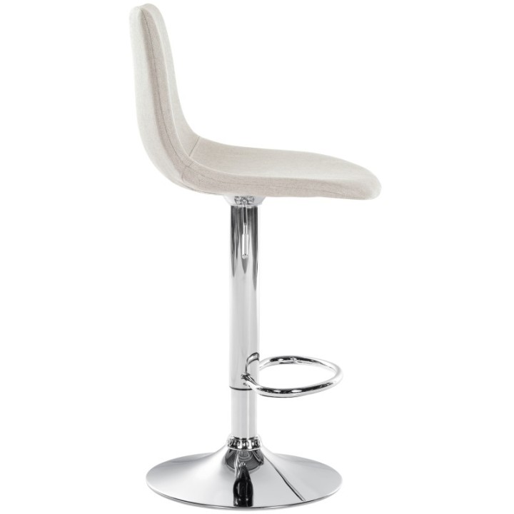 2er Set Barhocker Divo Stoff Chrom